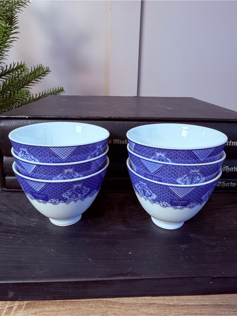 Antique Chinese Porcelain Wine Cup - Early 20th Century Set of 6